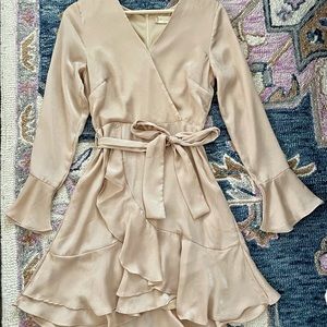 Altar’d State Champagne Wrap Dress